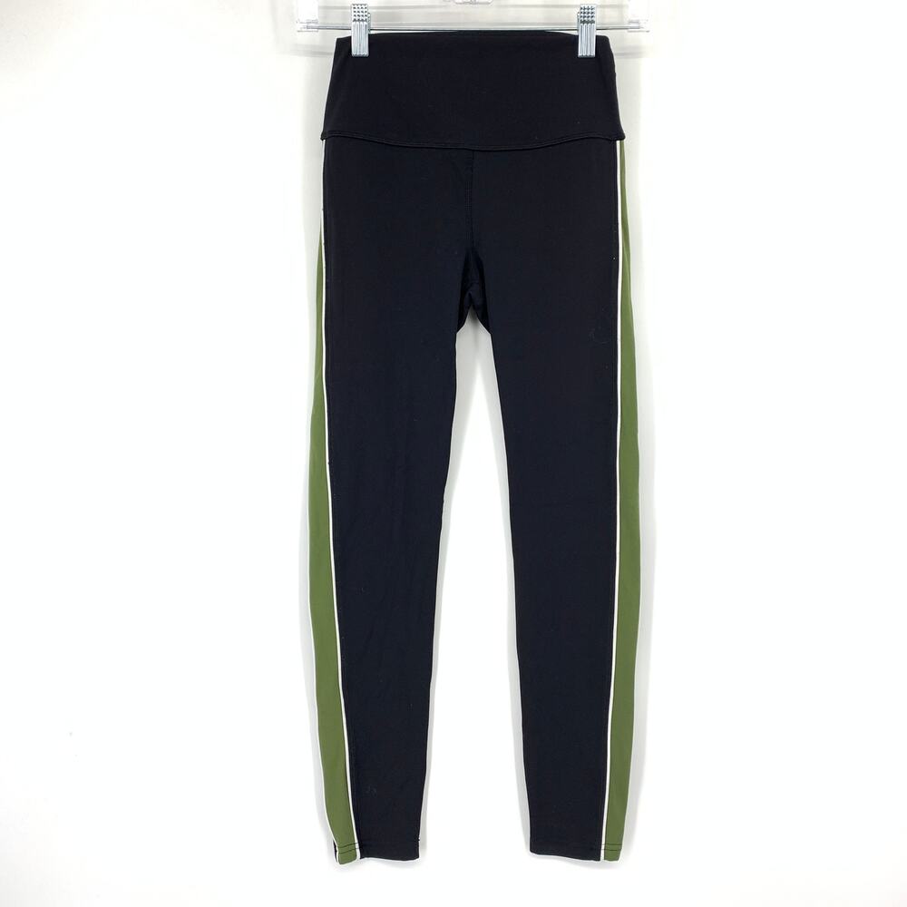 Splits59 Margot Rigor Legging Womens XS Black High-Rise Contrast Side Stripe